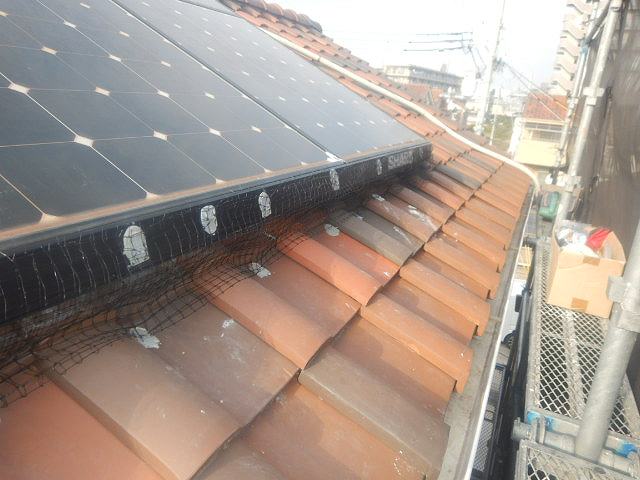 斜めから　ネット張り